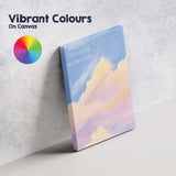 Pastel Cloudscape Just Living My Best Life Inspirational Sky Canvas Wall Art Print Decor Picture Ready to Hang
