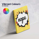 Retro Comic Book Nope Typography Pop Art Canvas Wall Art Print Decor Picture Ready to Hang