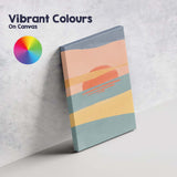 Abstract Coastal Sunset Minimalist Seascape Landscape Canvas Wall Art Print Decor Picture Ready to Hang