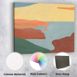 Abstract Coastal Cliffs Seascape Contemporary Landscape Painting Canvas Wall Art Print Decor Picture Ready to Hang