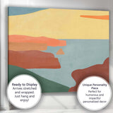 Abstract Coastal Cliffs Seascape Contemporary Landscape Painting Canvas Wall Art Print Decor Picture Ready to Hang