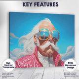 Stylish Elderly Gentleman in Pink Jacket Portrait Canvas Wall Art Print Decor Picture Ready to Hang