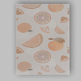 Neutral Peach Citrus Fruit Minimalist Pattern Canvas Wall Art Print Decor Picture Ready to Hang