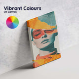 Contemporary Abstract Female Portrait Collage Canvas Wall Art Print Decor Picture Ready to Hang
