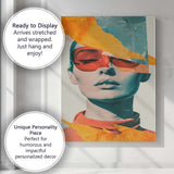 Contemporary Abstract Female Portrait Collage Canvas Wall Art Print Decor Picture Ready to Hang