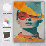 Contemporary Abstract Female Portrait Collage Canvas Wall Art Print Decor Picture Ready to Hang
