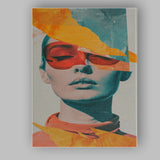 Contemporary Abstract Female Portrait Collage Canvas Wall Art Print Decor Picture Ready to Hang