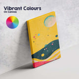 Modern Abstract Cosmic Landscape Colourful Planet Galaxy Art Canvas Wall Art Print Decor Picture Ready to Hang