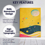 Modern Abstract Cosmic Landscape Colourful Planet Galaxy Art Canvas Wall Art Print Decor Picture Ready to Hang