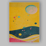 Modern Abstract Cosmic Landscape Colourful Planet Galaxy Art Canvas Wall Art Print Decor Picture Ready to Hang