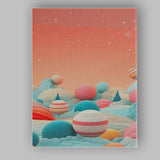 Pastel Fantasy Planet Landscape Dreamscape Surreal Canvas Wall Art Print Decor Picture Ready to Hang