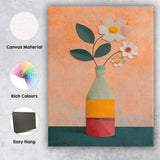 Minimalist Modern Daisy Flowers Vase Still Life Canvas Wall Art Print Decor Picture Ready to Hang