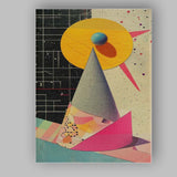 Colourful Abstract Geometric Shapes Mid Century Modern Canvas Wall Art Print Decor Picture Ready to Hang