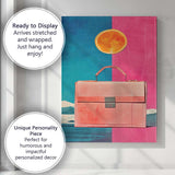 Contemporary Coral Briefcase Pop Art Minimalist Canvas Wall Art Print Decor Picture Ready to Hang