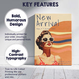 Retro Summer Fashion Woman Sunglasses Advertisement Poster Canvas Wall Art Print Decor Picture Ready to Hang