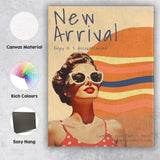 Retro Summer Fashion Woman Sunglasses Advertisement Poster Canvas Wall Art Print Decor Picture Ready to Hang