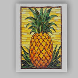 Stained Glass Pineapple Tropical Fruit Mosaic Artwork Canvas Wall Art Print Decor Picture Ready to Hang