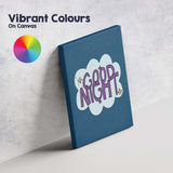 Good Night Cute Hand Lettering Typography Stars Cloud Illustration Canvas Wall Art Print Decor Picture Ready to Hang