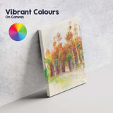 Autumn Woodland Watercolour Forest Landscape Painting Canvas Wall Art Print Decor Picture Ready to Hang