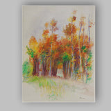 Autumn Woodland Watercolour Forest Landscape Painting Canvas Wall Art Print Decor Picture Ready to Hang