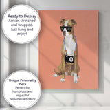 Cool Dog Wearing Sunglasses Camera Portrait Pop Art Canvas Wall Art Print Decor Picture Ready to Hang