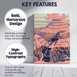 Pastel Grand Canyon Desert Landscape Travel Illustration Canvas Wall Art Print Decor Picture Ready to Hang