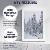 Snow Covered Evergreen Winter Forest Photography Canvas Wall Art Print Decor Picture Ready to Hang