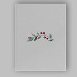 Minimalist Watercolour Holly Berry Branch Botanical Canvas Wall Art Print Decor Picture Ready to Hang