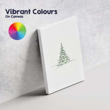 Minimalist Hand Drawn Christmas Tree Watercolour Sketch Canvas Wall Art Print Decor Picture Ready to Hang
