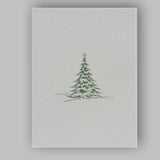 Minimalist Hand Drawn Christmas Tree Watercolour Sketch Canvas Wall Art Print Decor Picture Ready to Hang