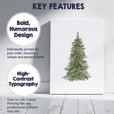 Realistic Watercolour Evergreen Fir Tree Botanical Illustration Canvas Wall Art Print Decor Picture Ready to Hang