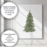 Realistic Watercolour Evergreen Fir Tree Botanical Illustration Canvas Wall Art Print Decor Picture Ready to Hang