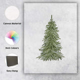 Realistic Watercolour Evergreen Fir Tree Botanical Illustration Canvas Wall Art Print Decor Picture Ready to Hang