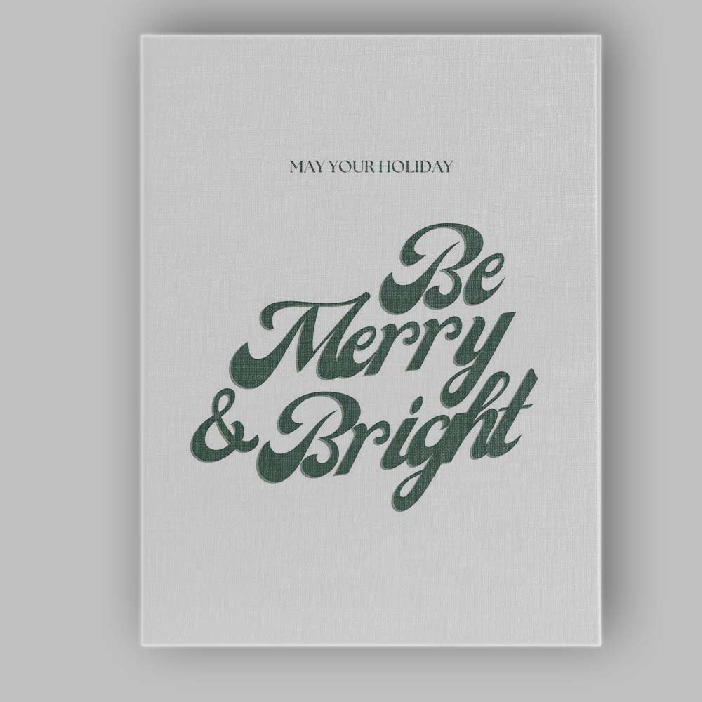 Elegant Be Merry And Bright Christmas Typography Canvas Wall Art Print Decor Picture Ready to Hang