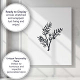 Minimalist Winter Pine Branch Botanical Line Art Canvas Wall Art Print Decor Picture Ready to Hang
