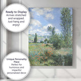 Summer Meadow Wildflower Countryside Impressionist Landscape Canvas Wall Art Print Decor Picture Ready to Hang