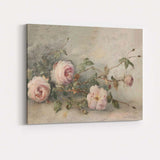 Soft Pink Rose Botanical Still Life Painting Canvas Wall Art Print Decor Picture Ready to Hang
