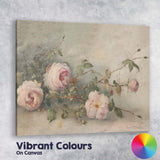 Soft Pink Rose Botanical Still Life Painting Canvas Wall Art Print Decor Picture Ready to Hang