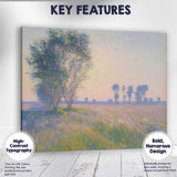Pastel Meadow Trees At Sunrise Impressionist Landscape Canvas Wall Art Print Decor Picture Ready to Hang