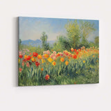Vibrant Wildflower Meadow With Orange Blooms Canvas Wall Art Print Decor Picture Ready to Hang