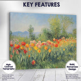 Vibrant Wildflower Meadow With Orange Blooms Canvas Wall Art Print Decor Picture Ready to Hang
