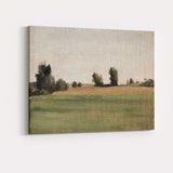 Minimalist Rustic Countryside Field Landscape Canvas Wall Art Print Decor Picture Ready to Hang