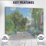 Impressionist Courtyard Garden With Figures And Flowers Canvas Wall Art Print Decor Picture Ready to Hang