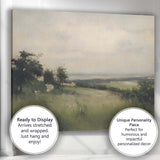 Soft Green Countryside Landscape Impressionist Meadow Scene Canvas Wall Art Print Decor Picture Ready to Hang