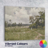 Wildflower Meadow Country Path Soft Impressionist Landscape Canvas Wall Art Print Decor Picture Ready to Hang