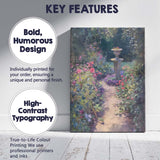 Enchanting Secret Garden Path Floral Urn Impressionist Canvas Wall Art Print Decor Picture Ready to Hang