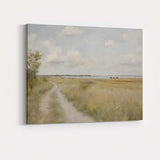 Tranquil Coastal Meadow Path Minimalist Countryside Landscape Canvas Wall Art Print Decor Picture Ready to Hang