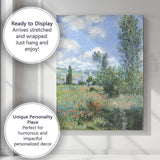 Monet Style Poppy Field Countryside Landscape Painting Canvas Wall Art Print Decor Picture Ready to Hang