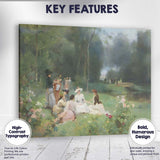 Elegant Victorian Garden Gathering Impressionist Scene Canvas Wall Art Print Decor Picture Ready to Hang