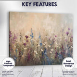Soft Pastel Wildflower Meadow Impressionist Floral Canvas Wall Art Print Decor Picture Ready to Hang